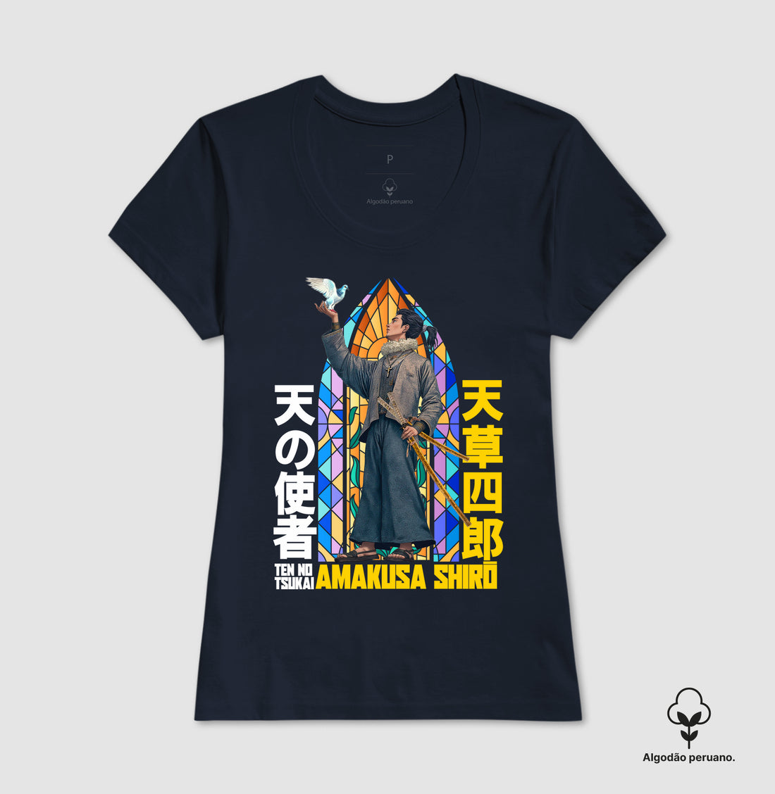 Camiseta Amakusa Shirō - O Samurai de Deus ALGODÃO PERUANO