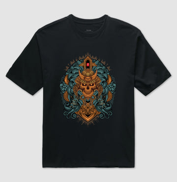 Camiseta OVERSIZED skull samurai