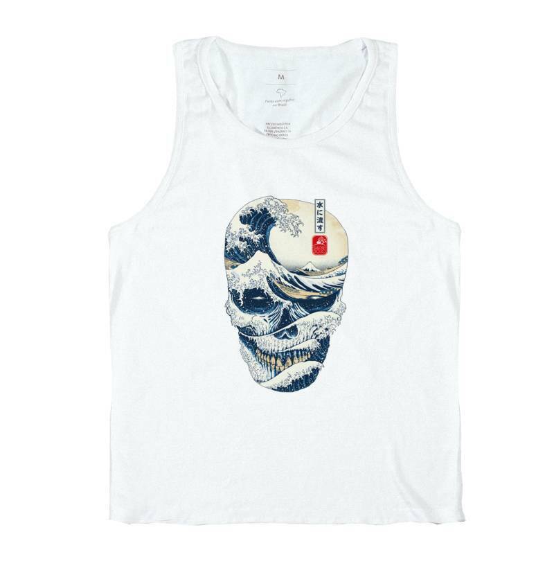 regata wave skull Algodão Premium