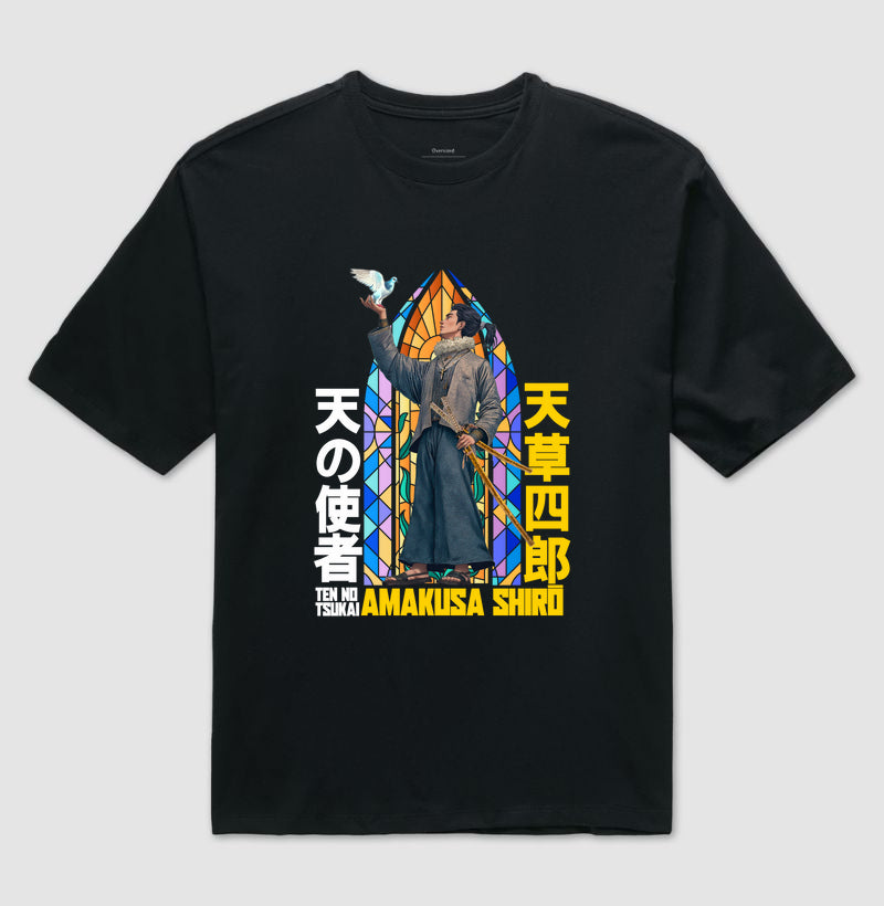 Camiseta OVERSIZED Amakusa Shirō - O Samurai de Deus