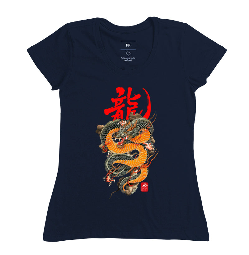 Camiseta Ryuu Kanji Algodão Premium