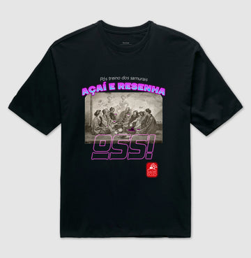 Camiseta OVERSIZED Açaí e Resenha PRETA