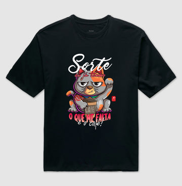 Camiseta OVERSIZED Gato do café