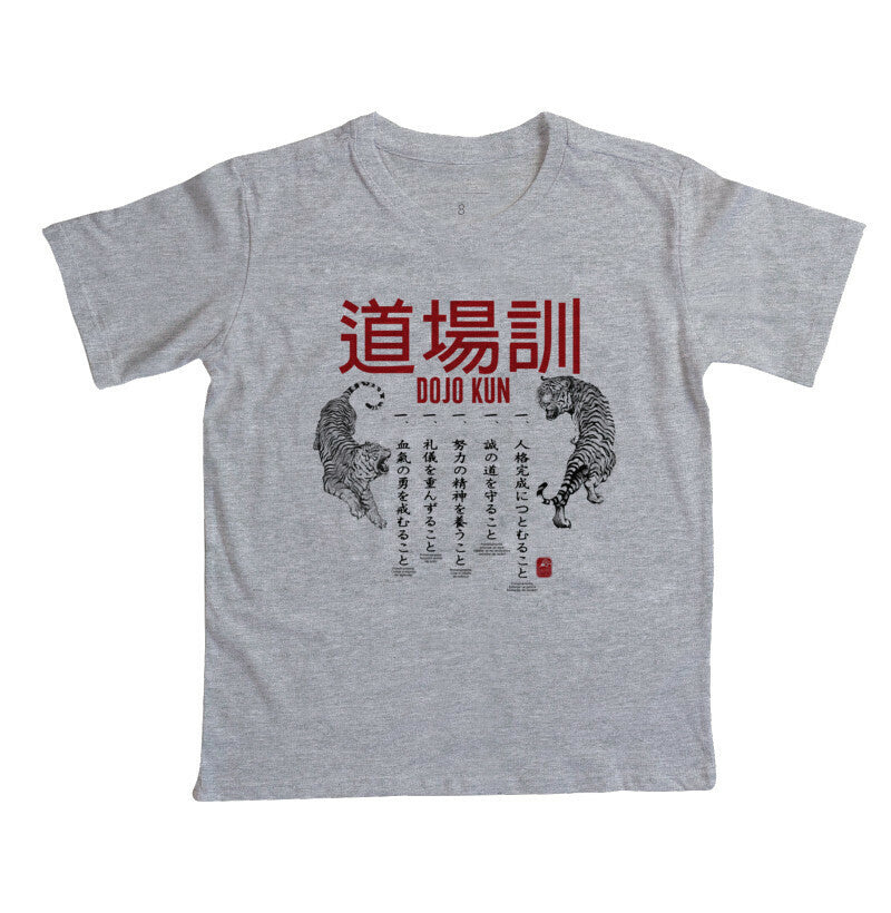 Camiseta Infantil Dojo Kun Algodão Premium