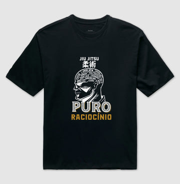 Camiseta OVERSIZED Puro raciocínio PRETA