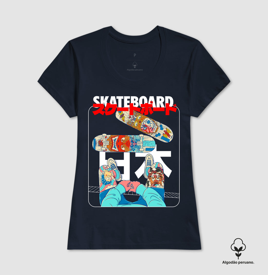 Camiseta Nihon Skateboard ALGODÃO PERUANO