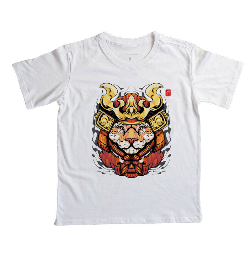 Camiseta Infantil samurai tiger kid Algodão Premium