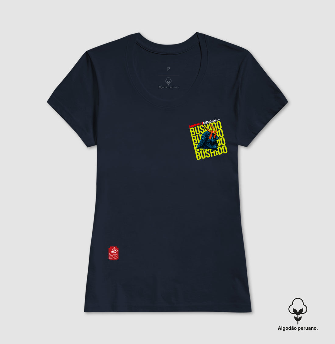 Camiseta Samurai new game+ MINIMAL Algodão PERUANO