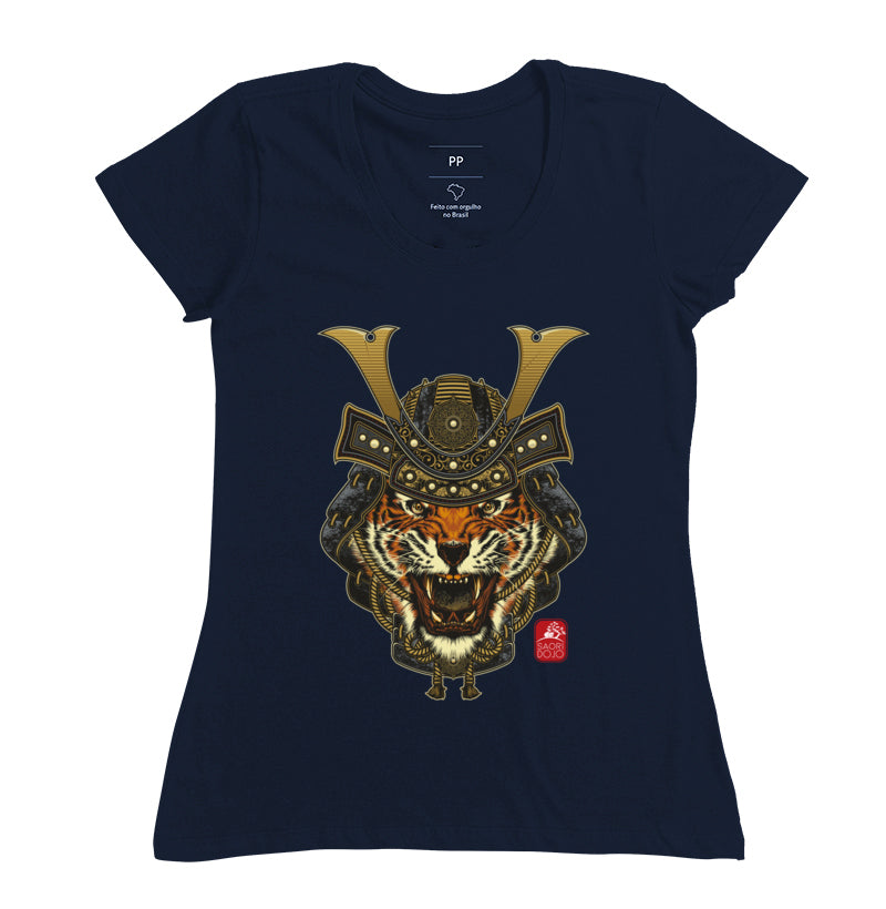 Camiseta Tigre Samurai color Algodão Premium