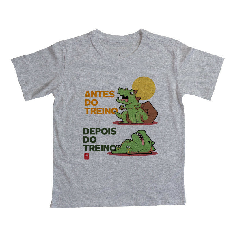 Camiseta Infantil antes e depois Algodão Premium