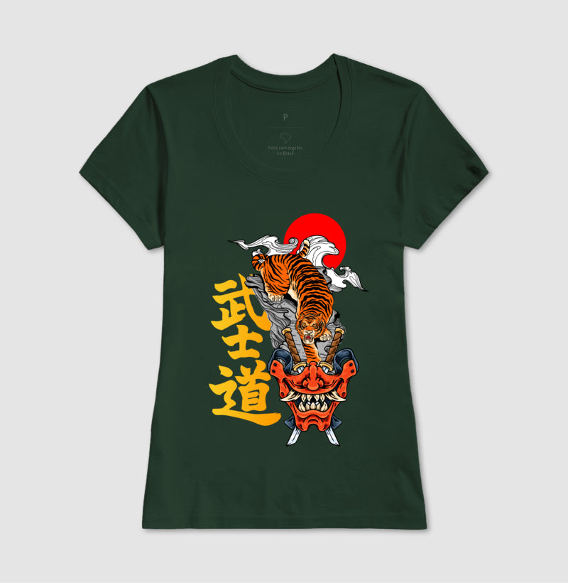 Camiseta Hannya Tiger Mask Algodão Premium