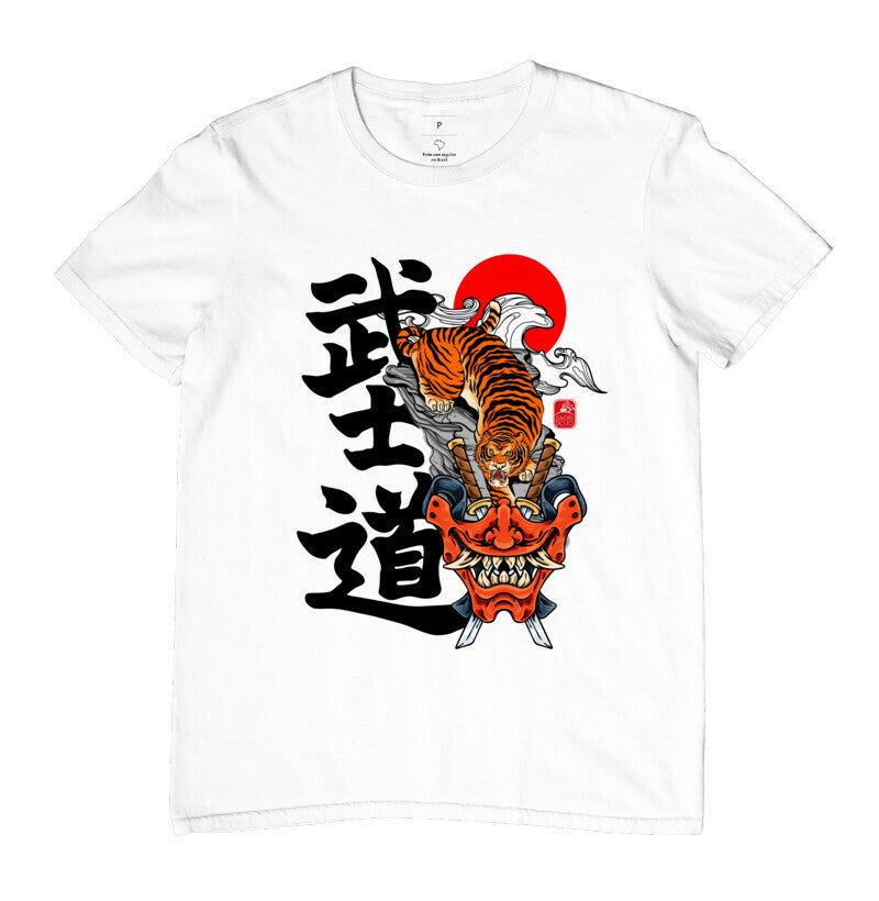 Camiseta bushido tiger mask Algodão Premium