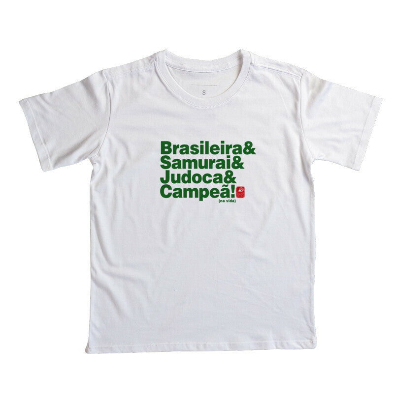 Camiseta Infantil brasileiro judoca Algodão Premium