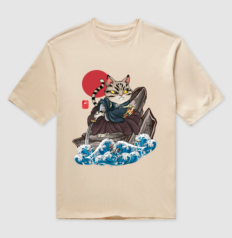 Camiseta OVERSIZED Samurai neko