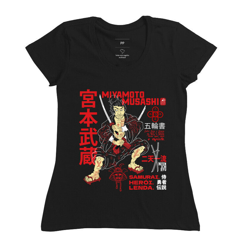 Camiseta Miyamoto Musashi Algodão Premium