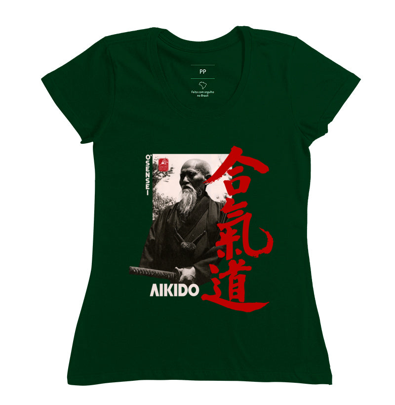 Camiseta Morihei Ueshiba Algodão Premium