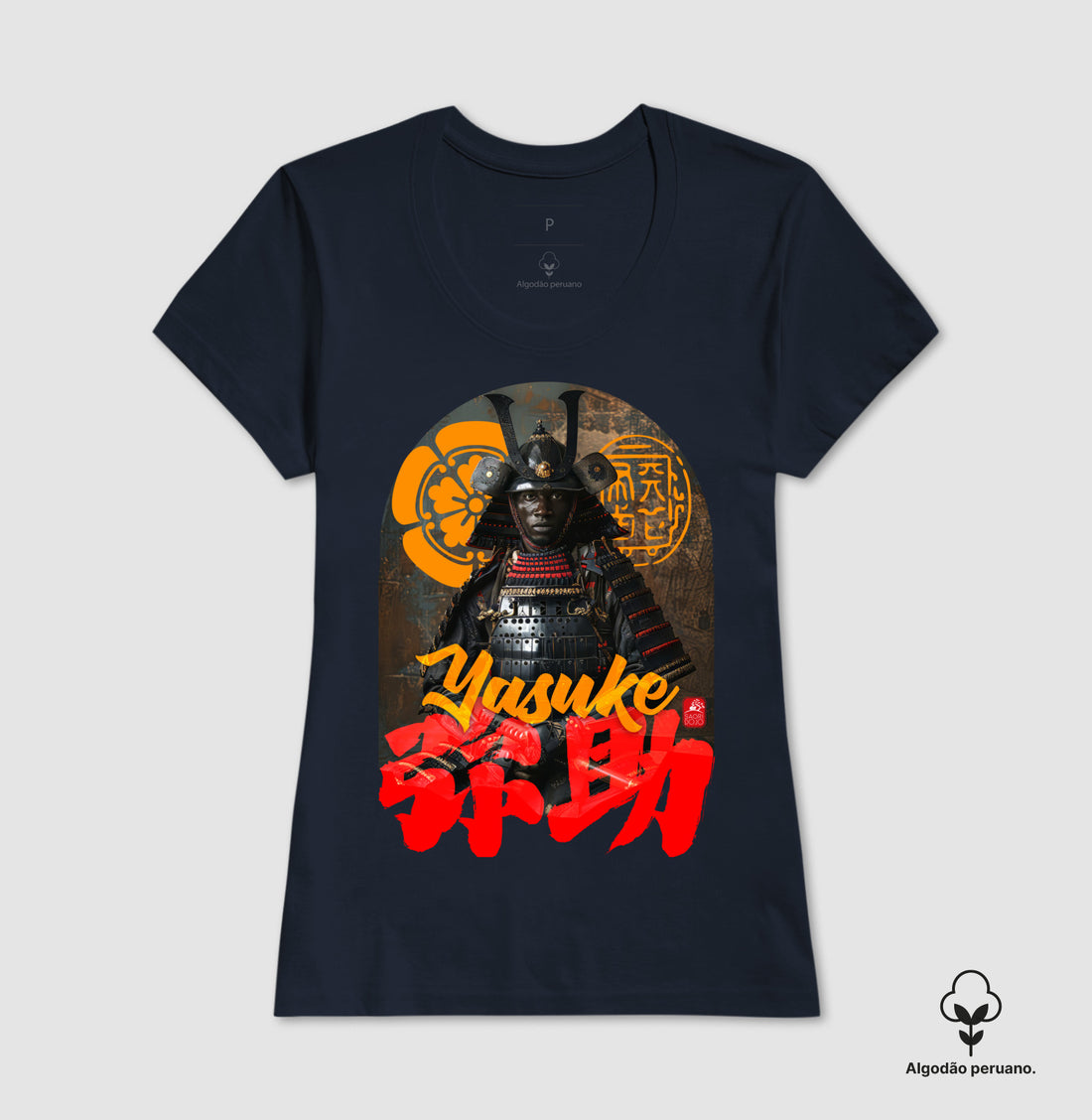 Camiseta Yasuke Samurai Algodão PERUANO