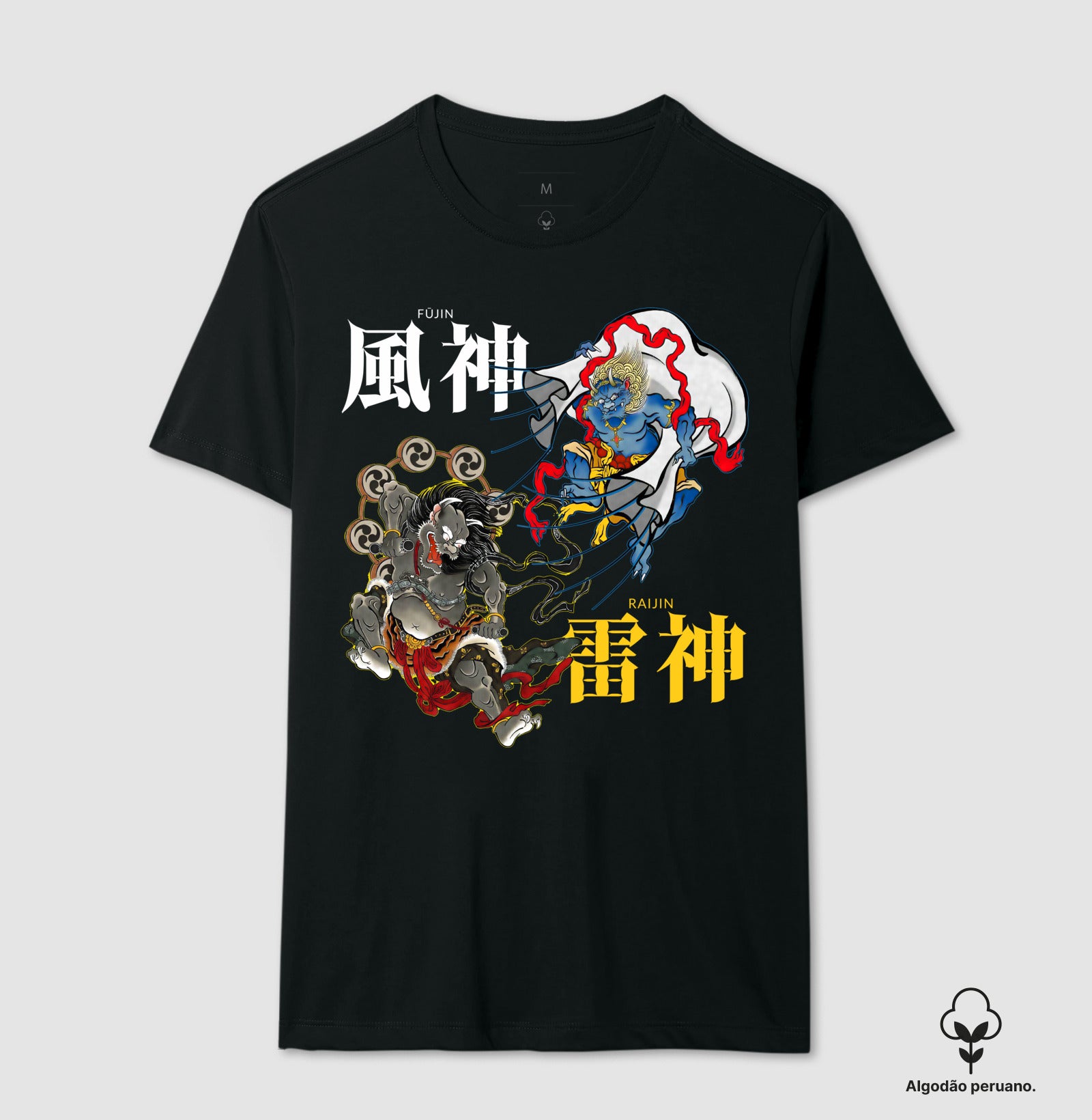 Camiseta Raijin & Fujin Algodão PERUANO