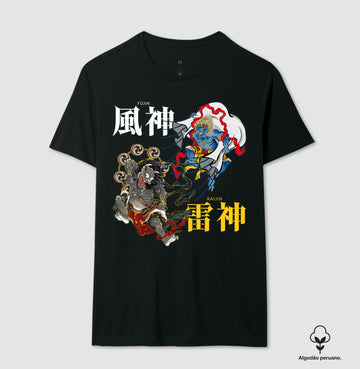 Camiseta Raijin & Fujin Algodão PERUANO