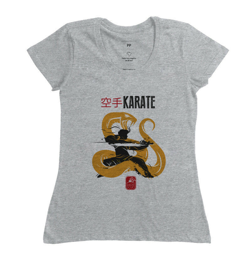 Camiseta Karatê serpente Algodão Premium