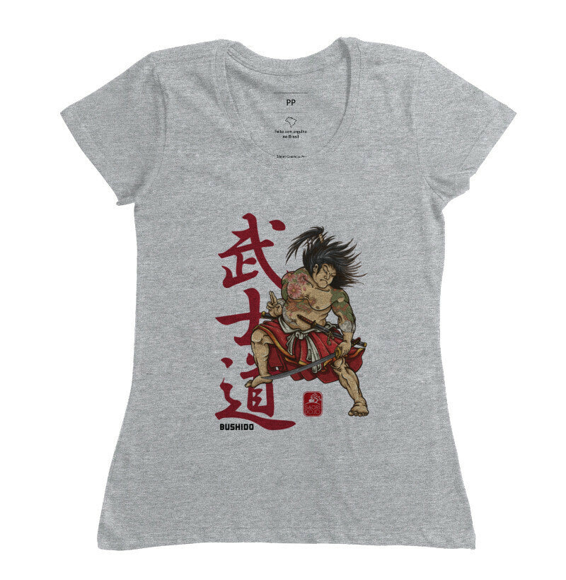 Camiseta Bushido samurai Algodão Premium