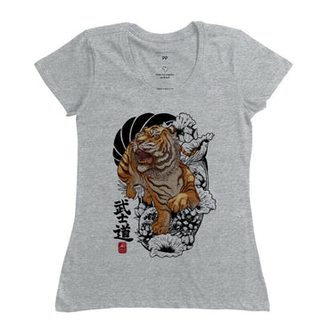 Camiseta tigre bushido Algodão Premium