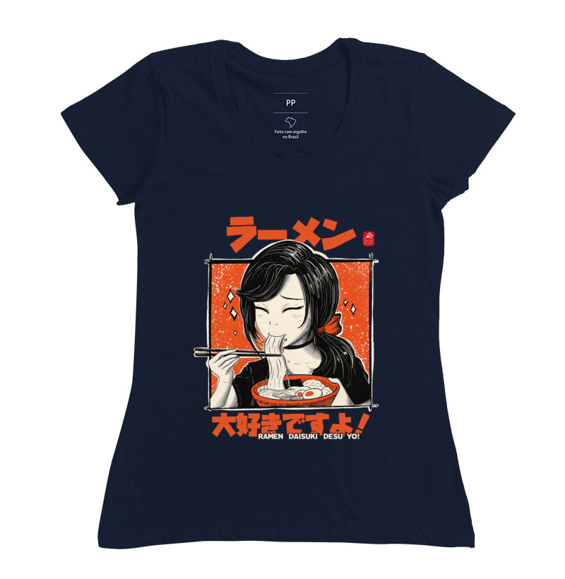 Camiseta Ramen Daisuki Algodão Premium