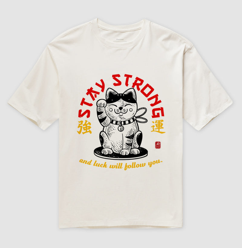 Camiseta OVERSIZED strong luck