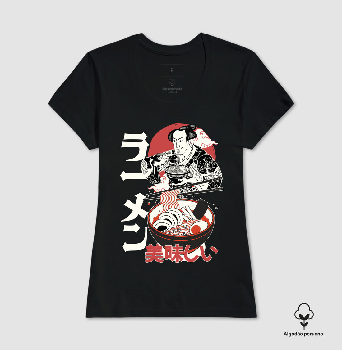 Camiseta Ramen Oishii Algodão PERUANO