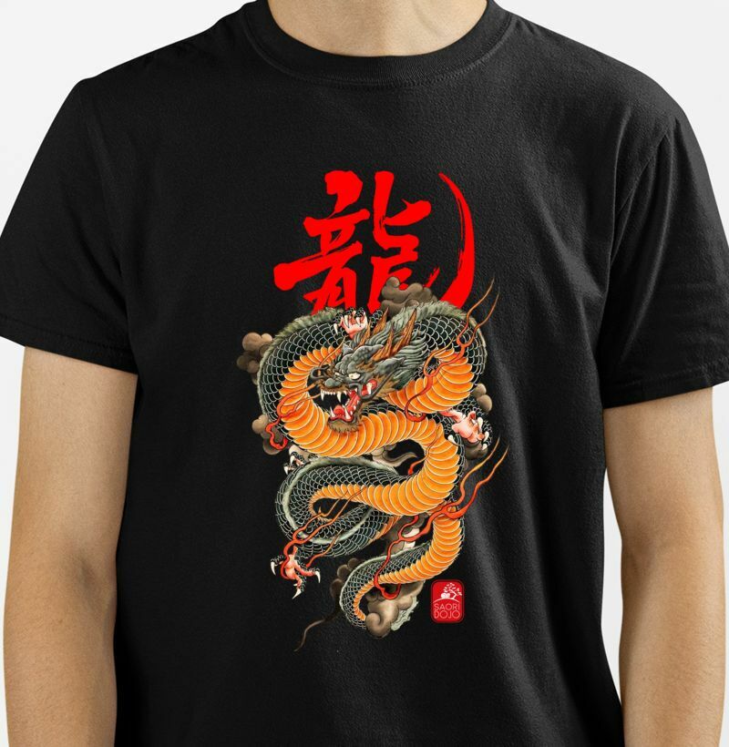 Camiseta Ryuu Kanji Algodão Premium