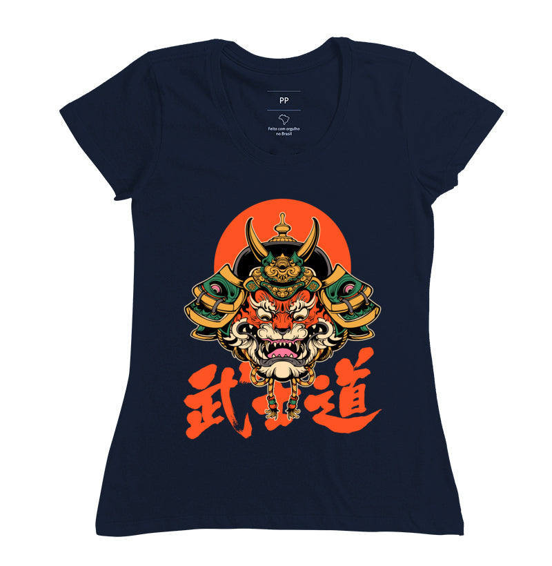 Camiseta Samurai Tora Bushido Algodão Premium