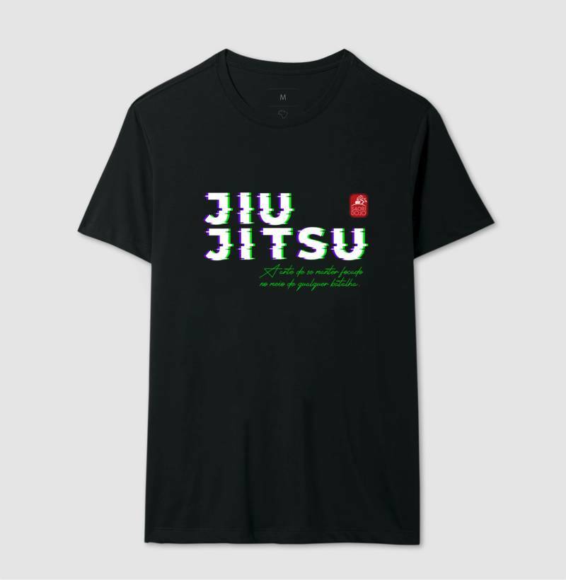 Camiseta Jiu Jitsu a arte do foco Algodão Premium