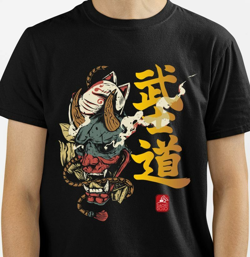 Camiseta Bushido hannya Algodão Premium