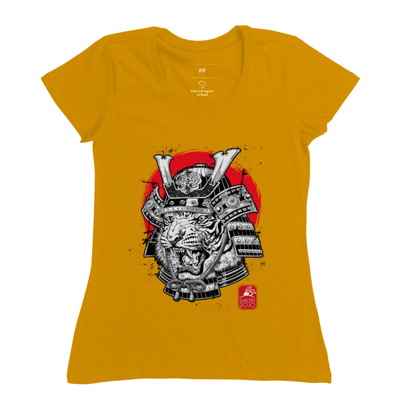 Camiseta Tigre Samurai Algodão Premium