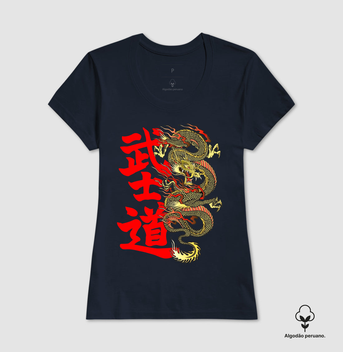 Camiseta Bushido Ryuu Algodão PERUANO