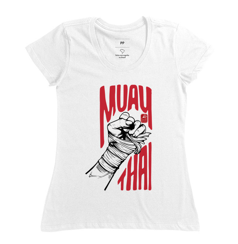 Camiseta Muay Thai Fist Algodão Premium