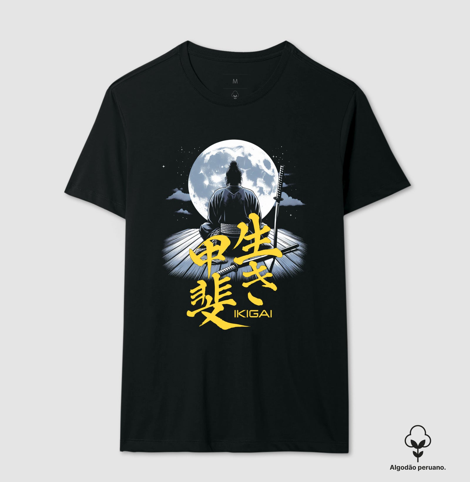 Camiseta Ikigai luar clean Algodão PERUANO