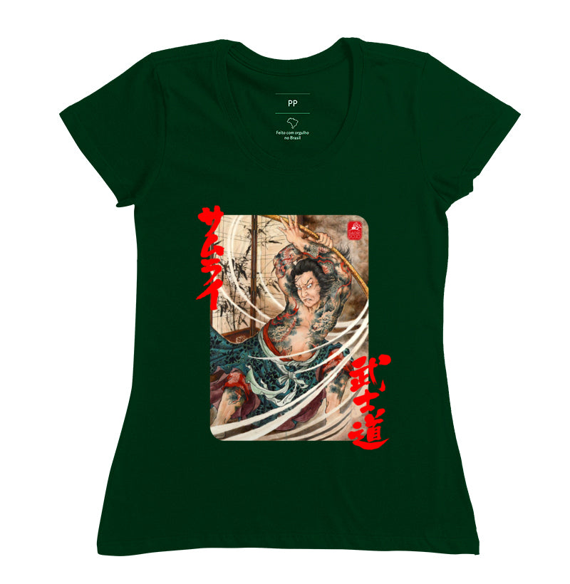 Camiseta Bushido Samurai OLD Algodão Premium