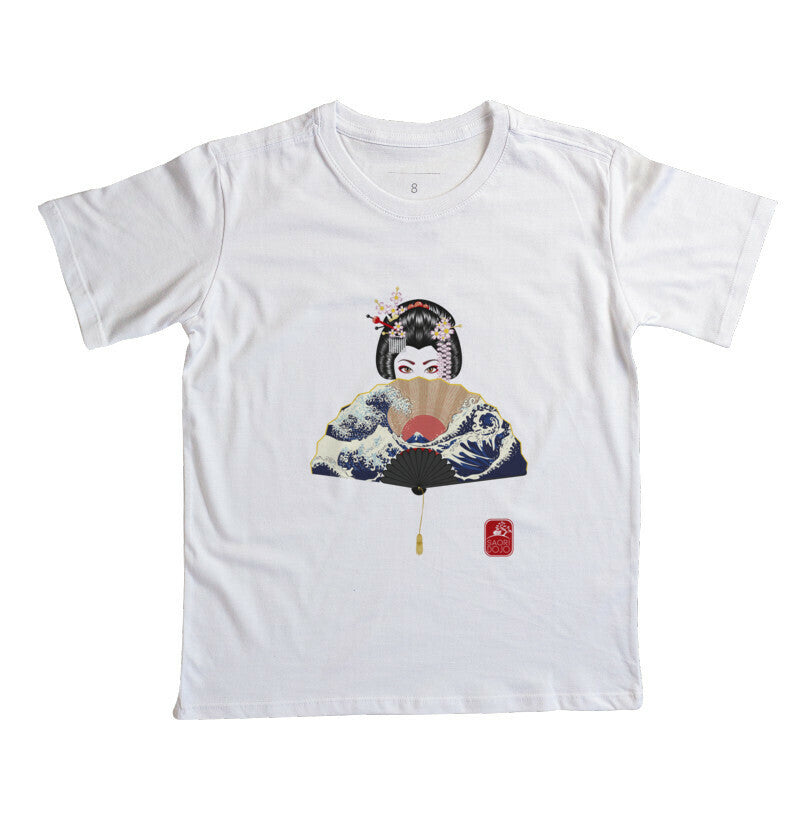 Camiseta Infantil gueixa Algodão Premium