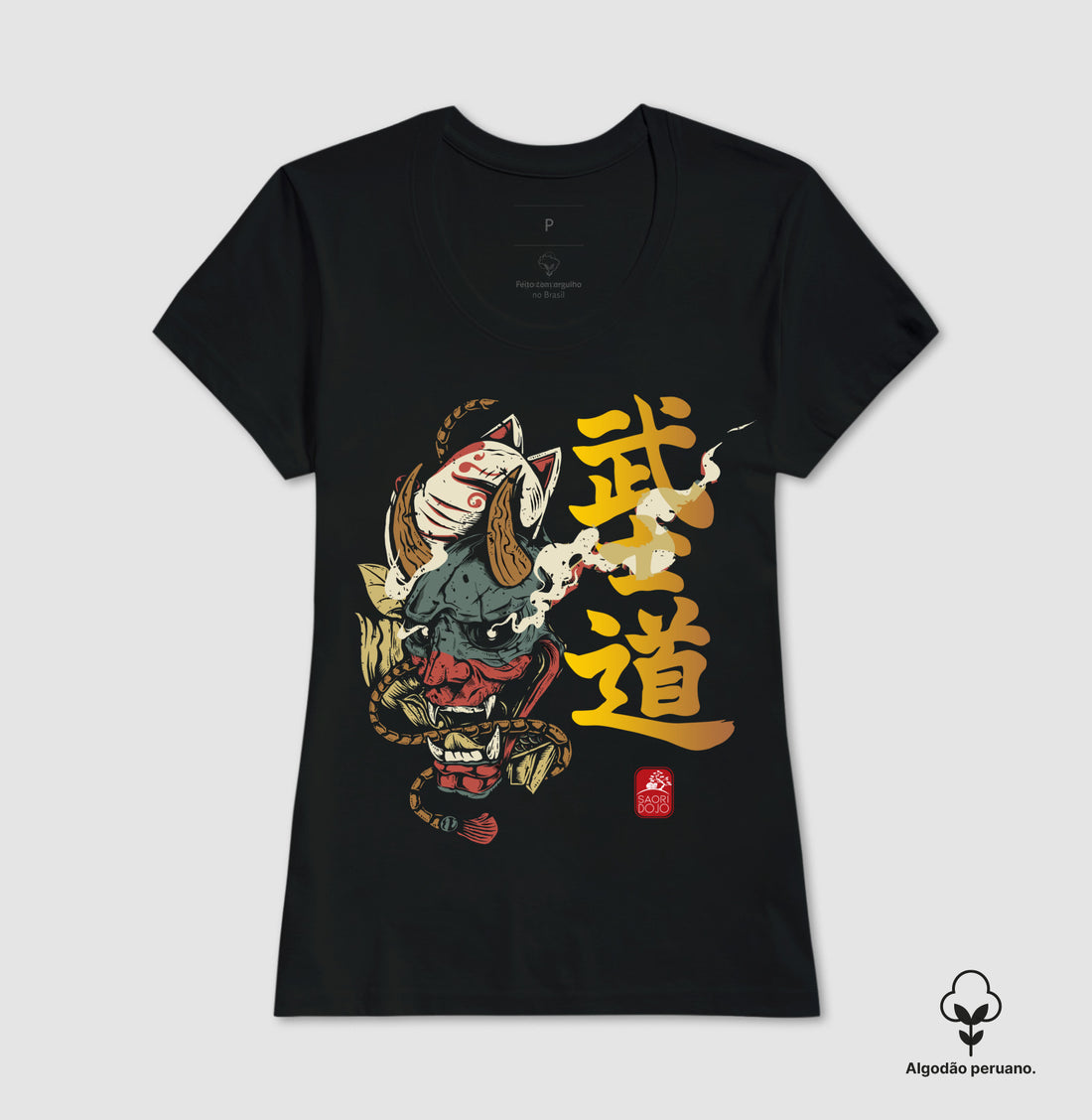 Camiseta Hannya Bushido Algodão PERUANO