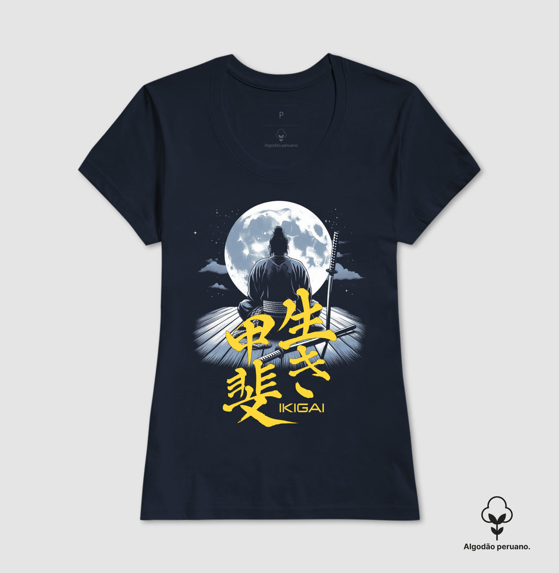 Camiseta Ikigai luar clean Algodão PERUANO