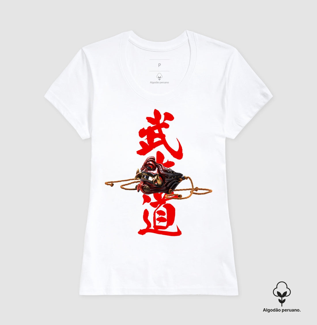 Camiseta Bushido Mask Algodão PERUANO