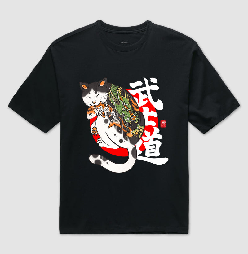 Camiseta OVERSIZED bushido tattoo neko