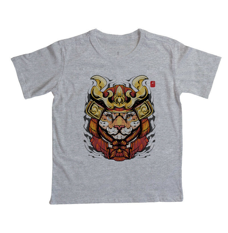 Camiseta Infantil samurai tiger kid Algodão Premium