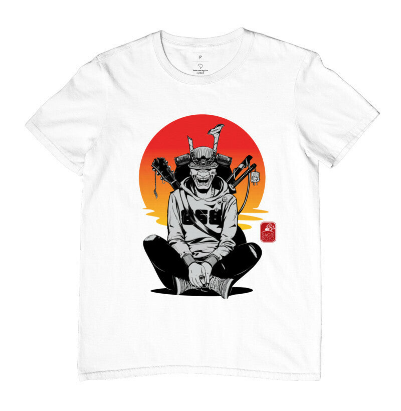 Camiseta samurai moderno Algodão Premium