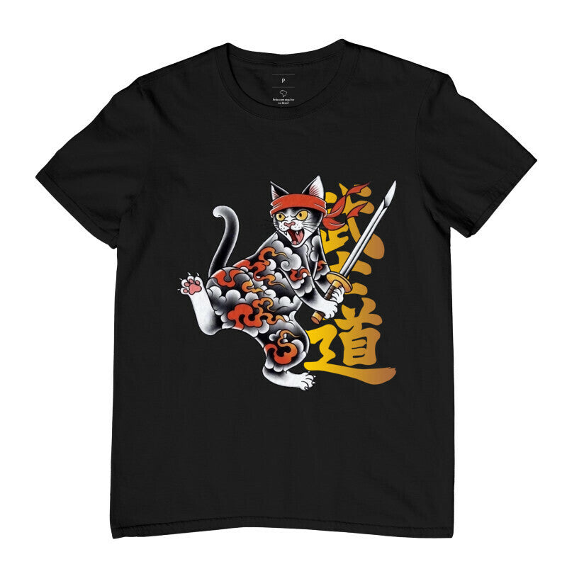 Camiseta Bushi Neko Algodão Premium