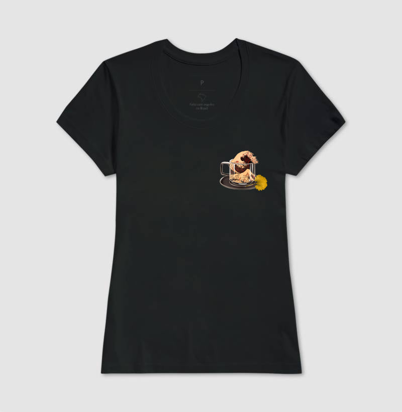 Camiseta Kanagawa Coffee algodão premium