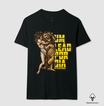Camiseta Um Leão por Dia algodão PERUANO