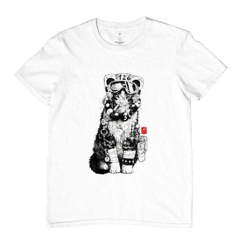 Camiseta pilot cat Algodão Premium