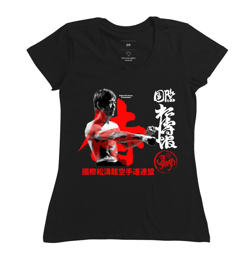 Camiseta Shotokan Soke Hirokazu Kanazawa Algodão Premium